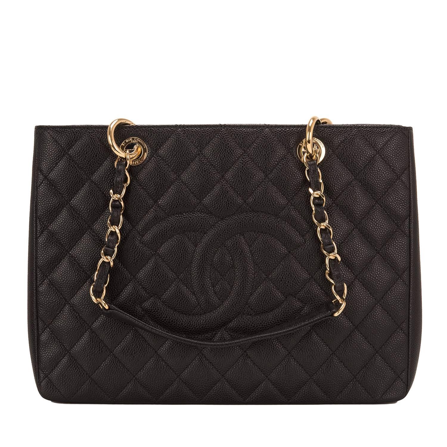 Chanel Black Caviar Grand Shopping Tote (GST)