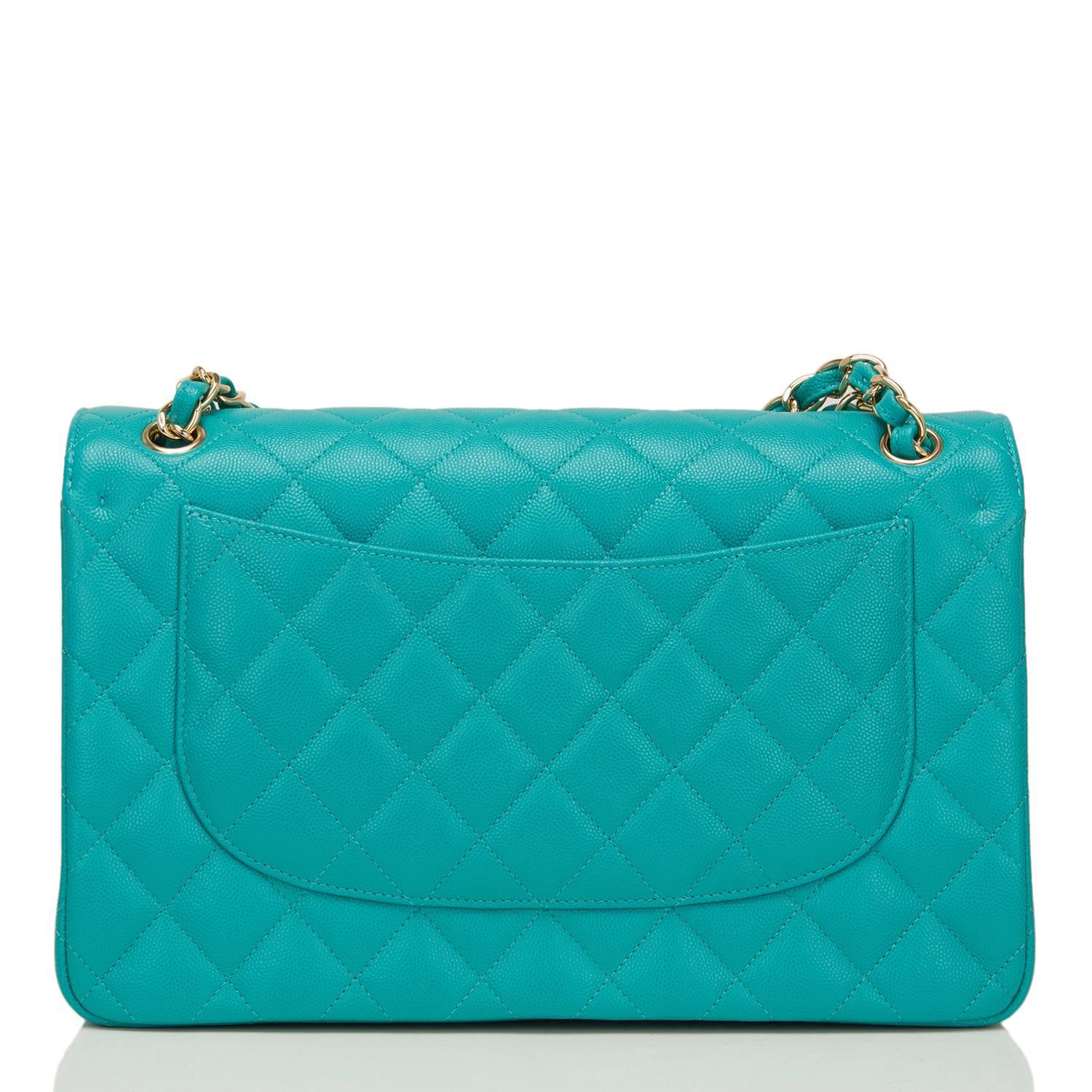 turquoise chanel bag