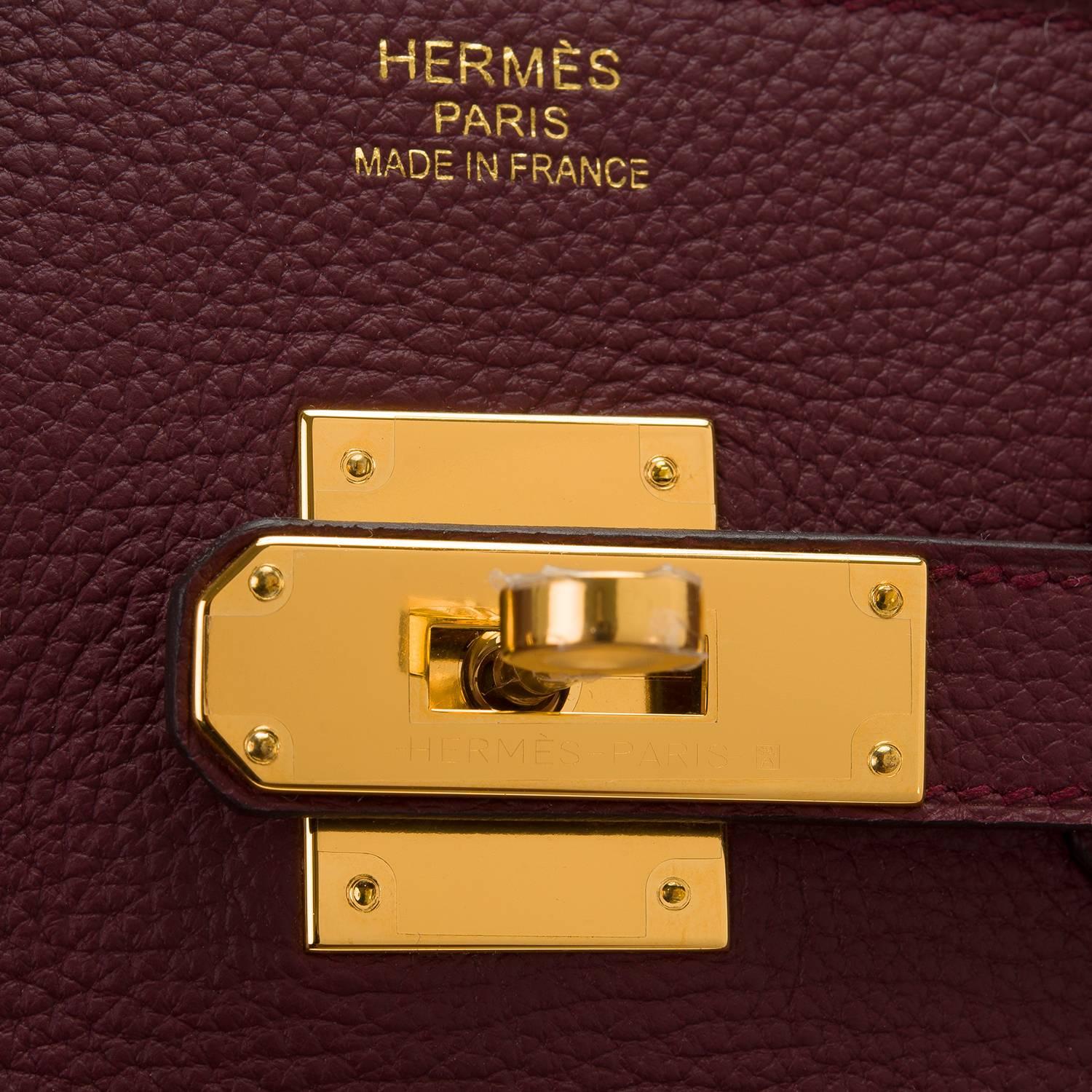 Women's Hermes Bordeaux Togo Birkin 35cm Gold Hardware For Sale