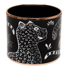 Hermes "Les Leopards" Printed Enamel Mega Bracelet PM (65)