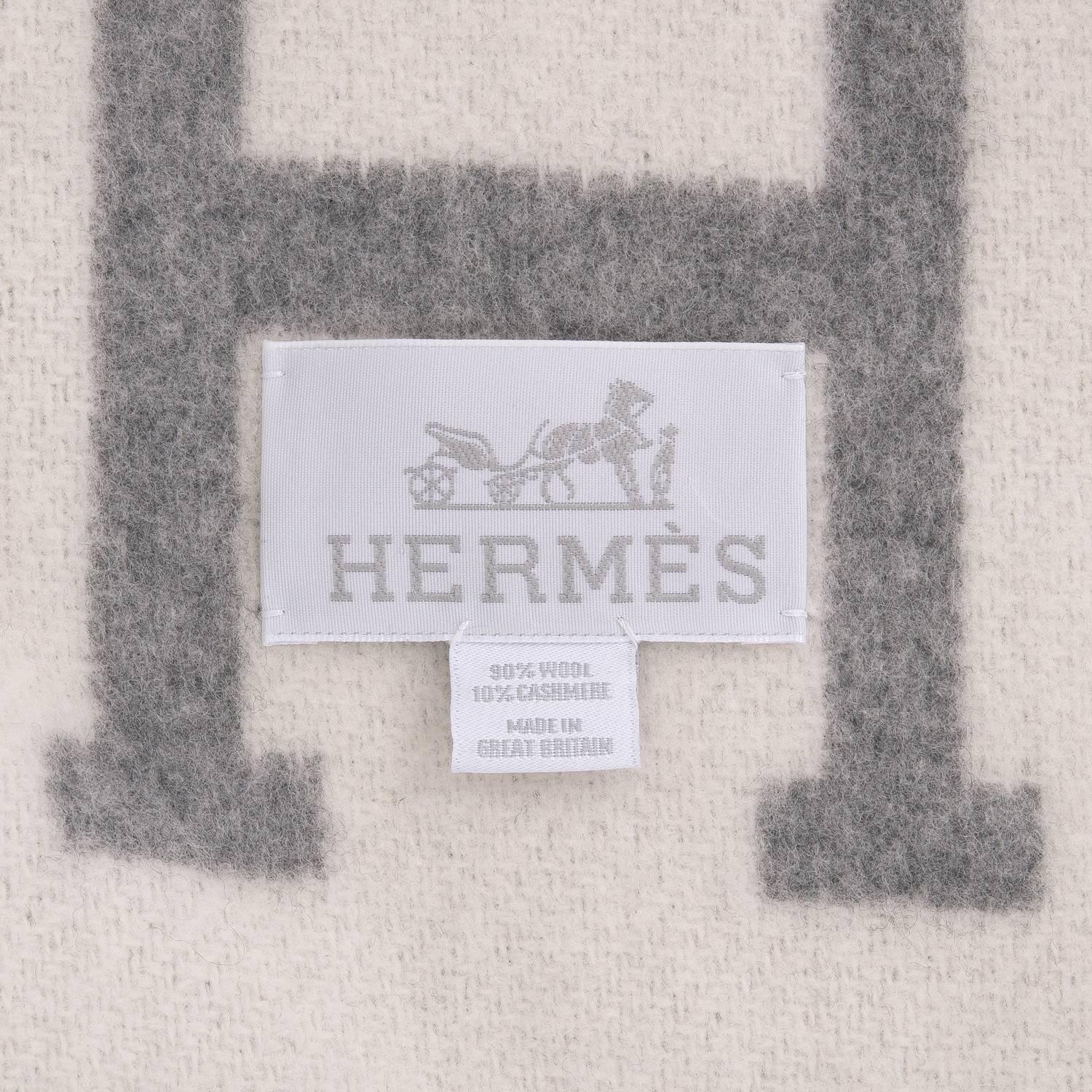 hermes grey blanket
