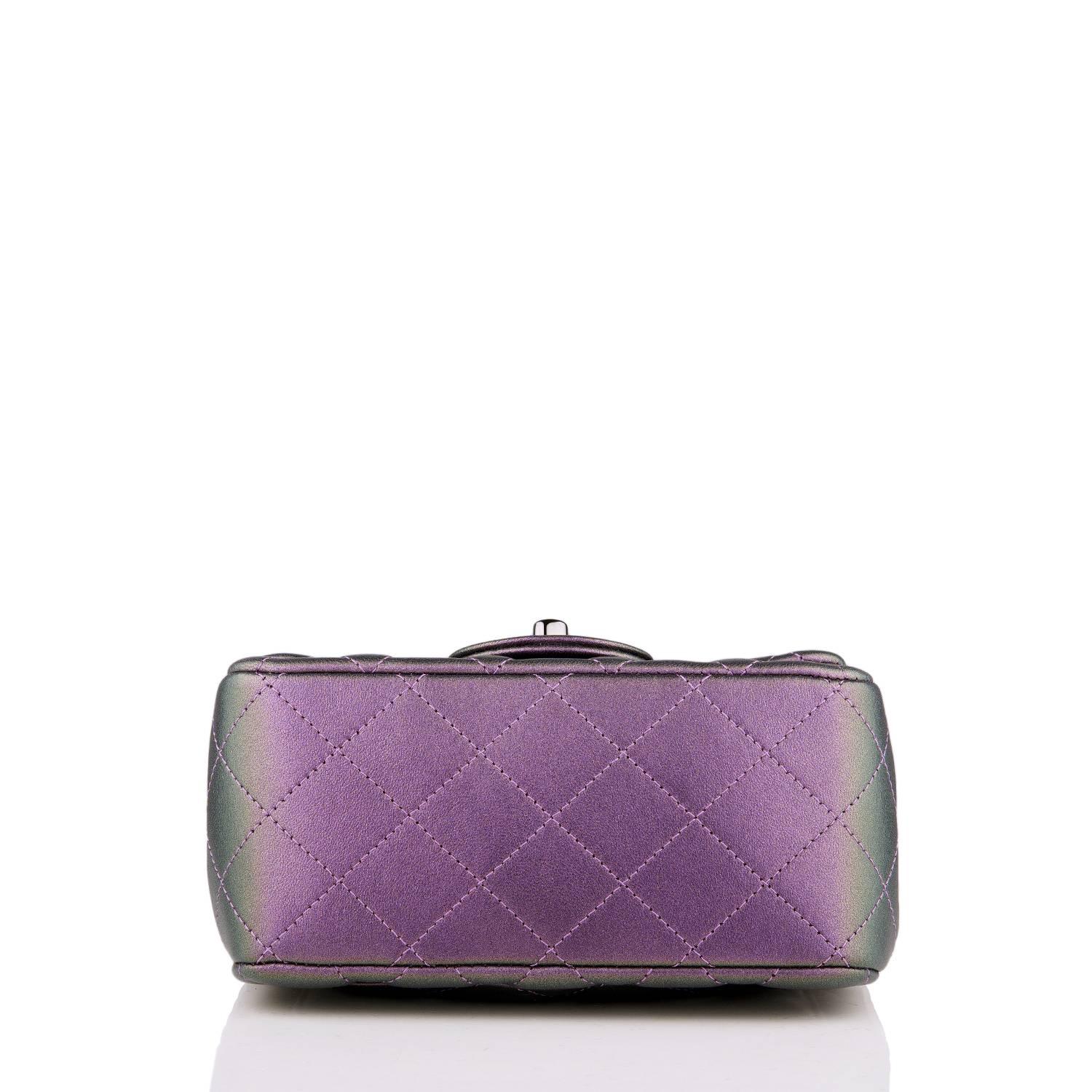 chanel purple iridescent bag