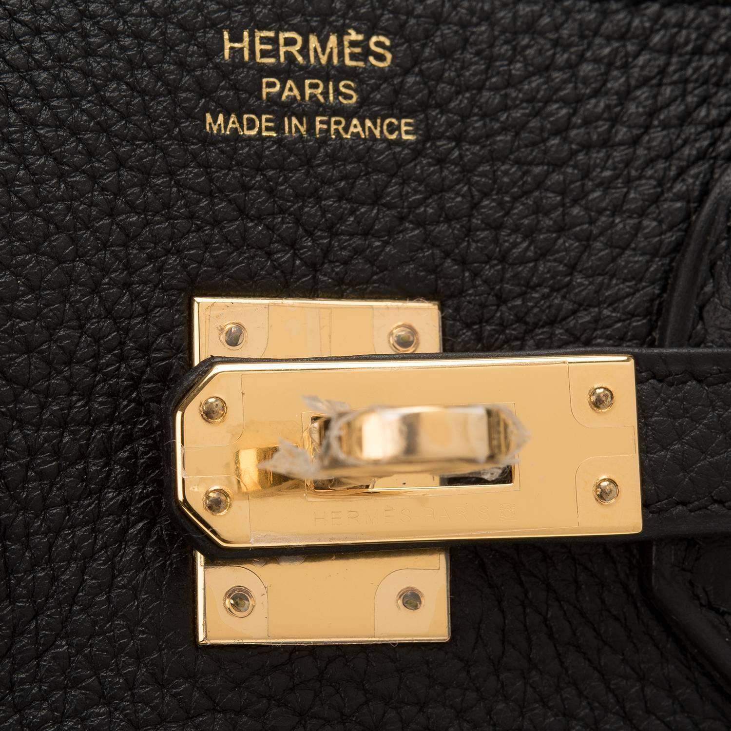 Hermes Black Togo Birkin 25cm Gold Hardware For Sale 2