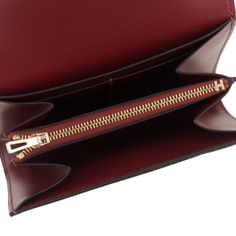 Hermes Rouge H Box Constance Compact Wallet For Sale at 1stDibs