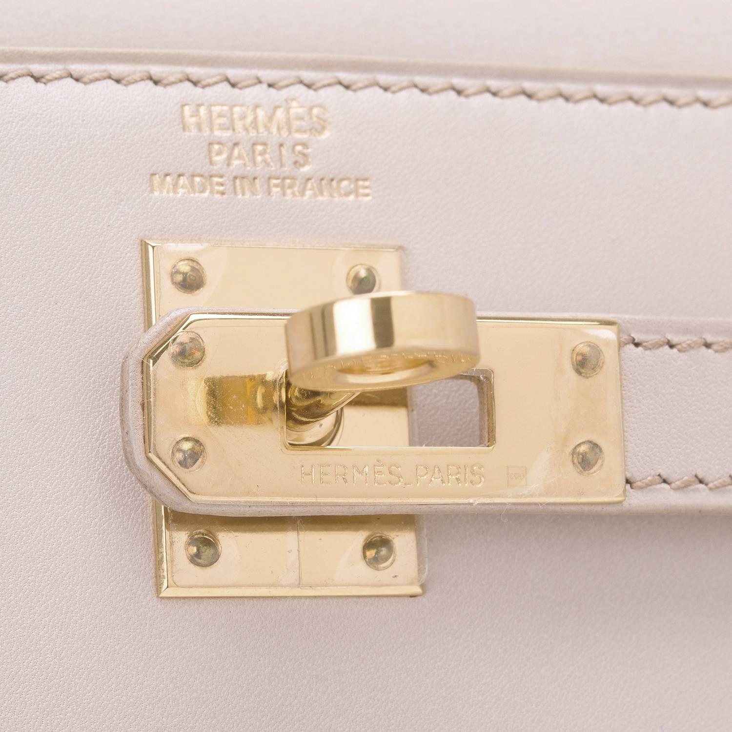 Hermes Poudre Box Leather Sellier Kelly 25cm Gold Hardware  2