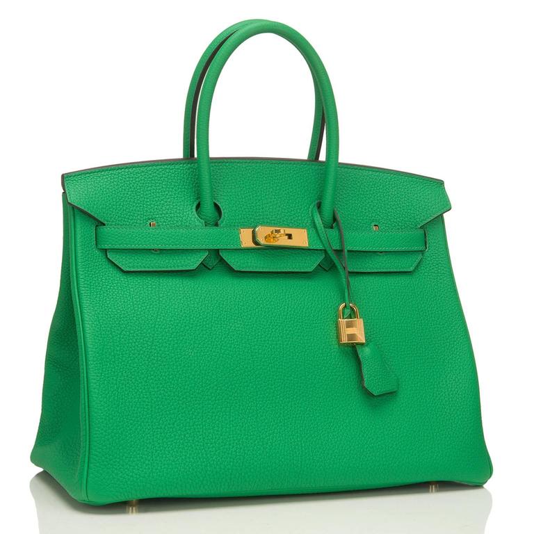 Hermes Bamboo Togo Birkin 35cm Gold Hardware at 1stDibs