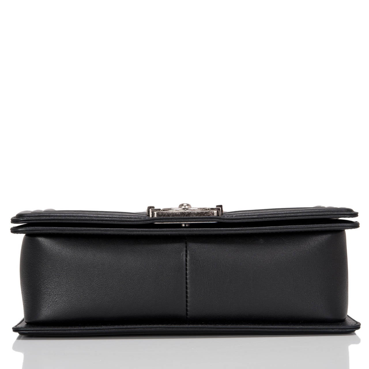 Women's Chanel Black Chevron Medium Boy Bag