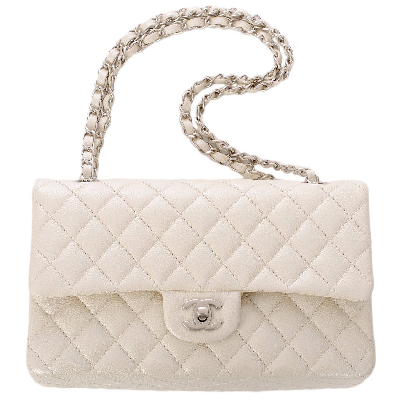 chanel ivory flap bag