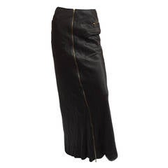 CHRISTIAN DIOR BOUTIQUE Black Zipper Accented Evening Skirt 36 4 NWT