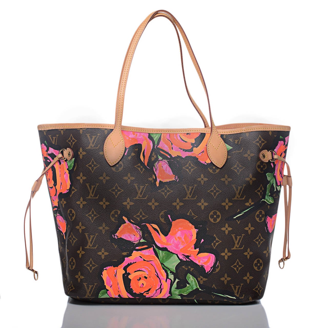 Louis Vuitton Monogram Roses Neverfull MM In Excellent Condition In New York, NY