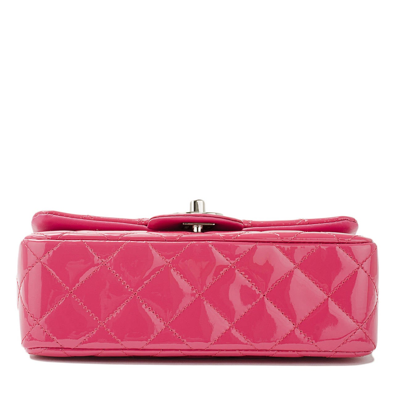 Women's Chanel Fuchsia Pink Quilted Patent Small Classic Flap Bag