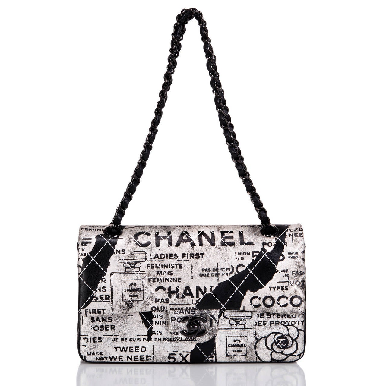 Chanel Hand Painted Large Classic Double Flap Bag 1