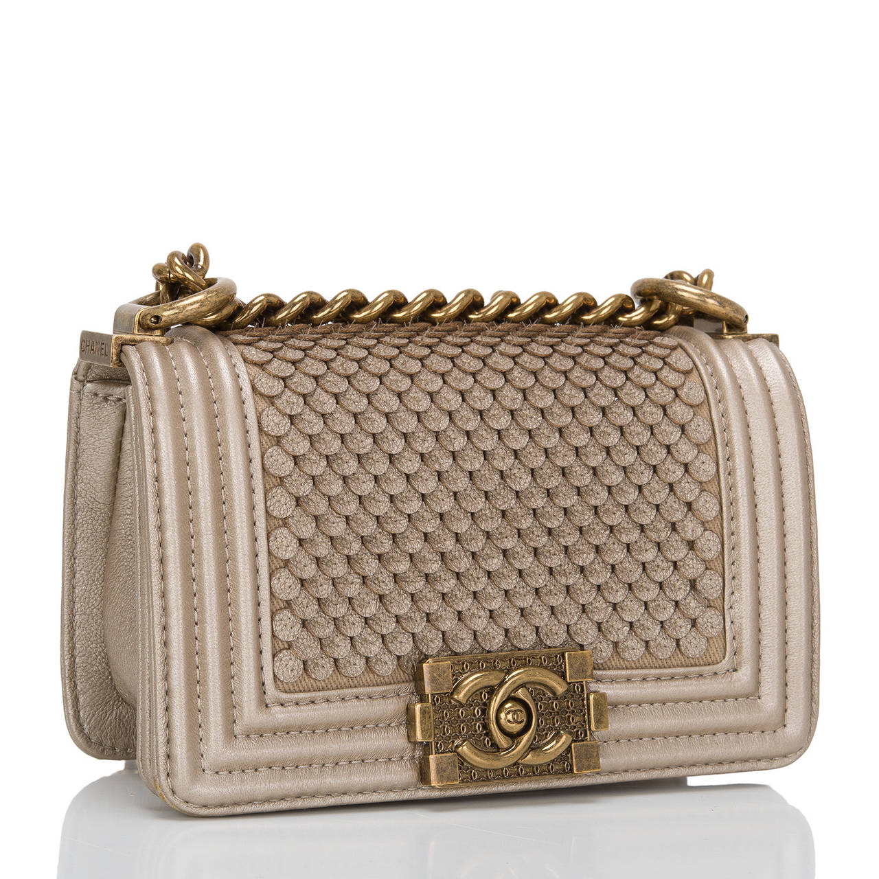 Chanel Boy Flap Bag Quilted Caviar Old Medium For Sale at 1stDibs