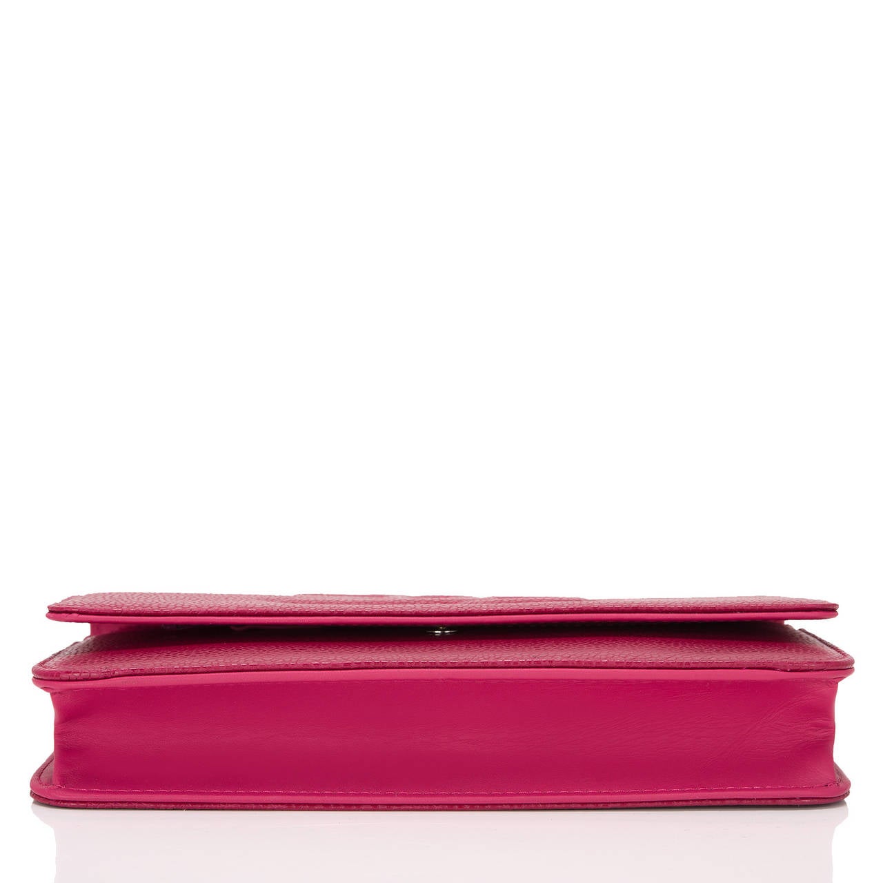 Women's Chanel Dark Pink Caviar CC Wallet On Chain (WOC)