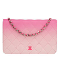 Chanel Bi-Color Pink Quilted Lambskin Wallet On Chain (WOC)