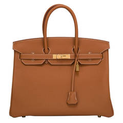 Hermes Gold Togo Birkin 35cm Gold Hardware