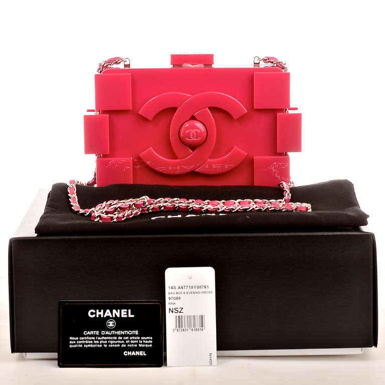 Chanel Fuchsia Pink Lego Clutch Boy Bag 3