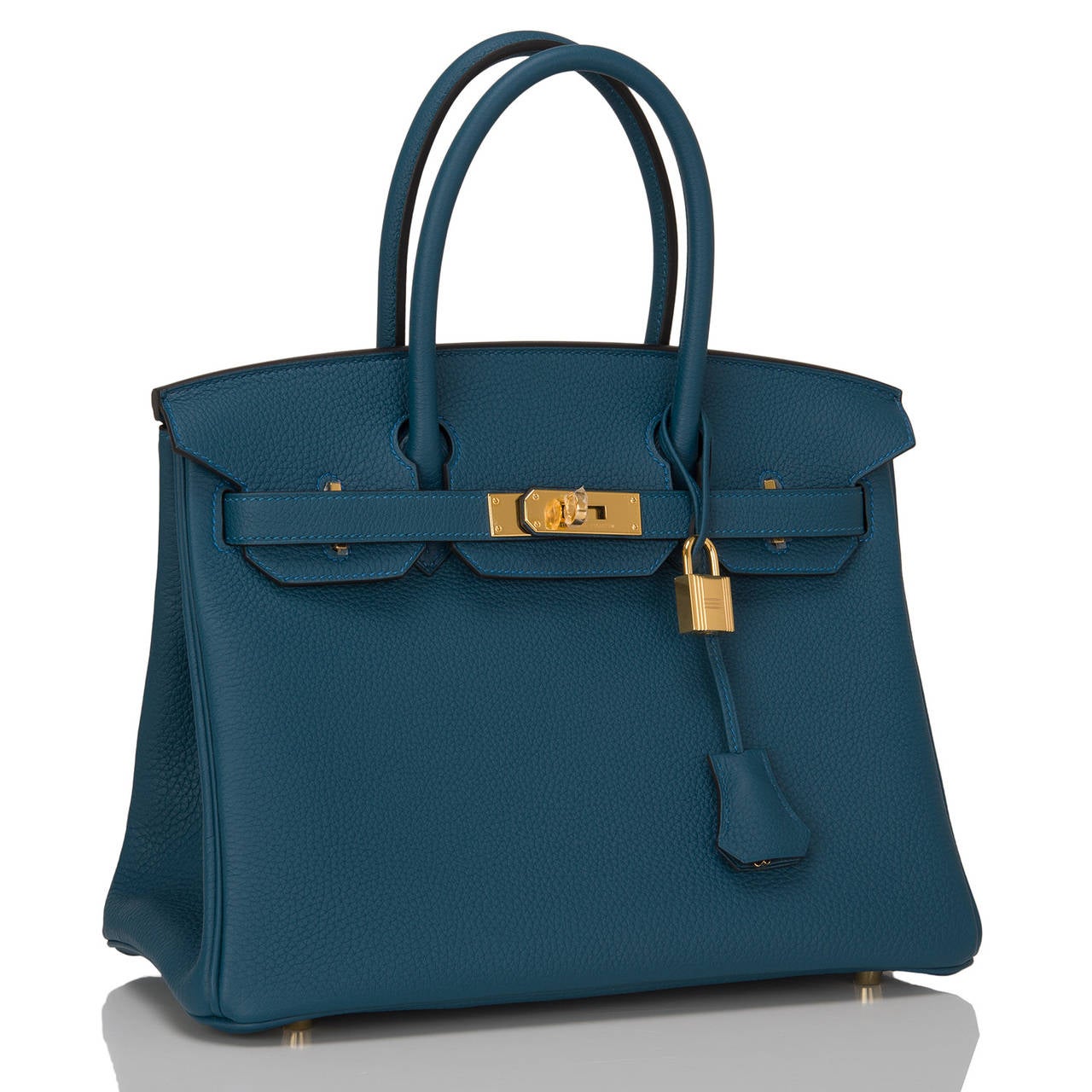 Hermes Colvert Birkin 30cm in togo (bull) leather with gold hardware.

This style features tonal stitching, front toggle closure, clochette with lock and two keys, and double rolled handles. The interior is lined in Colvert chevre with one zip