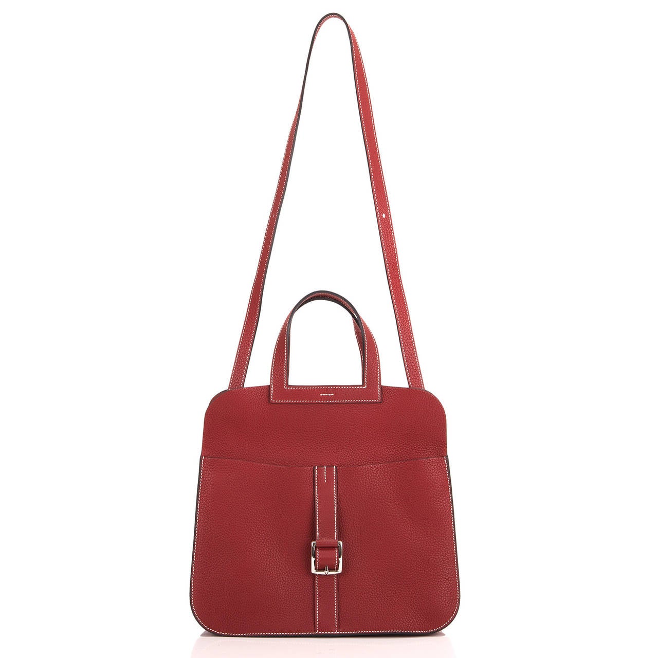 Hermes Rouge H Clemence Halzan Bag 1