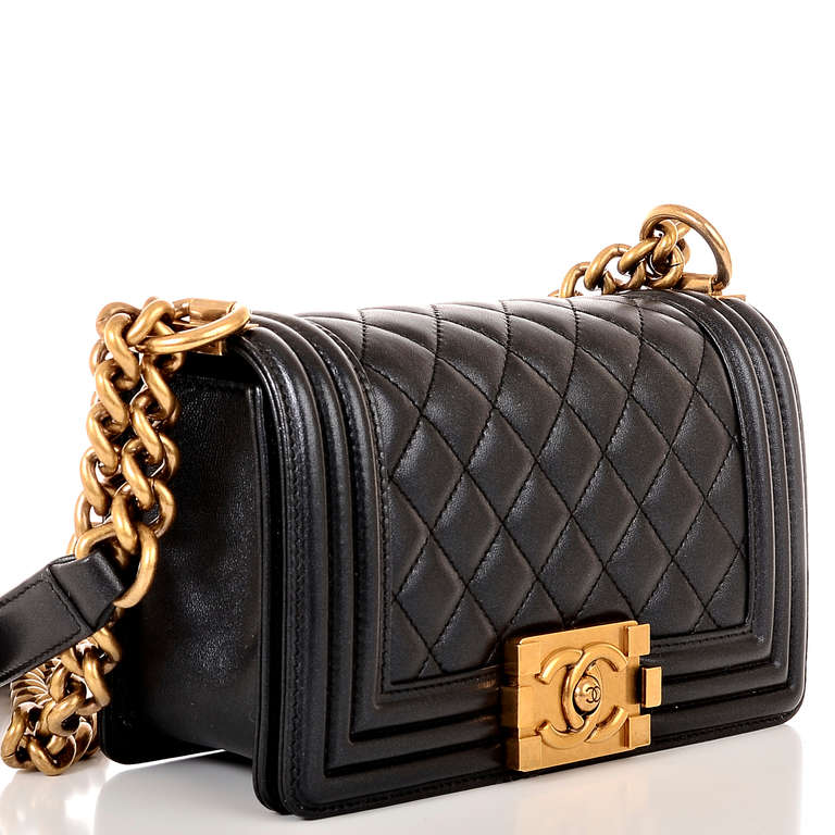 chanel pearly black lambskin small boy bag at 1stdibs chanel pearly black lambskin small boy bag at 1stdibs