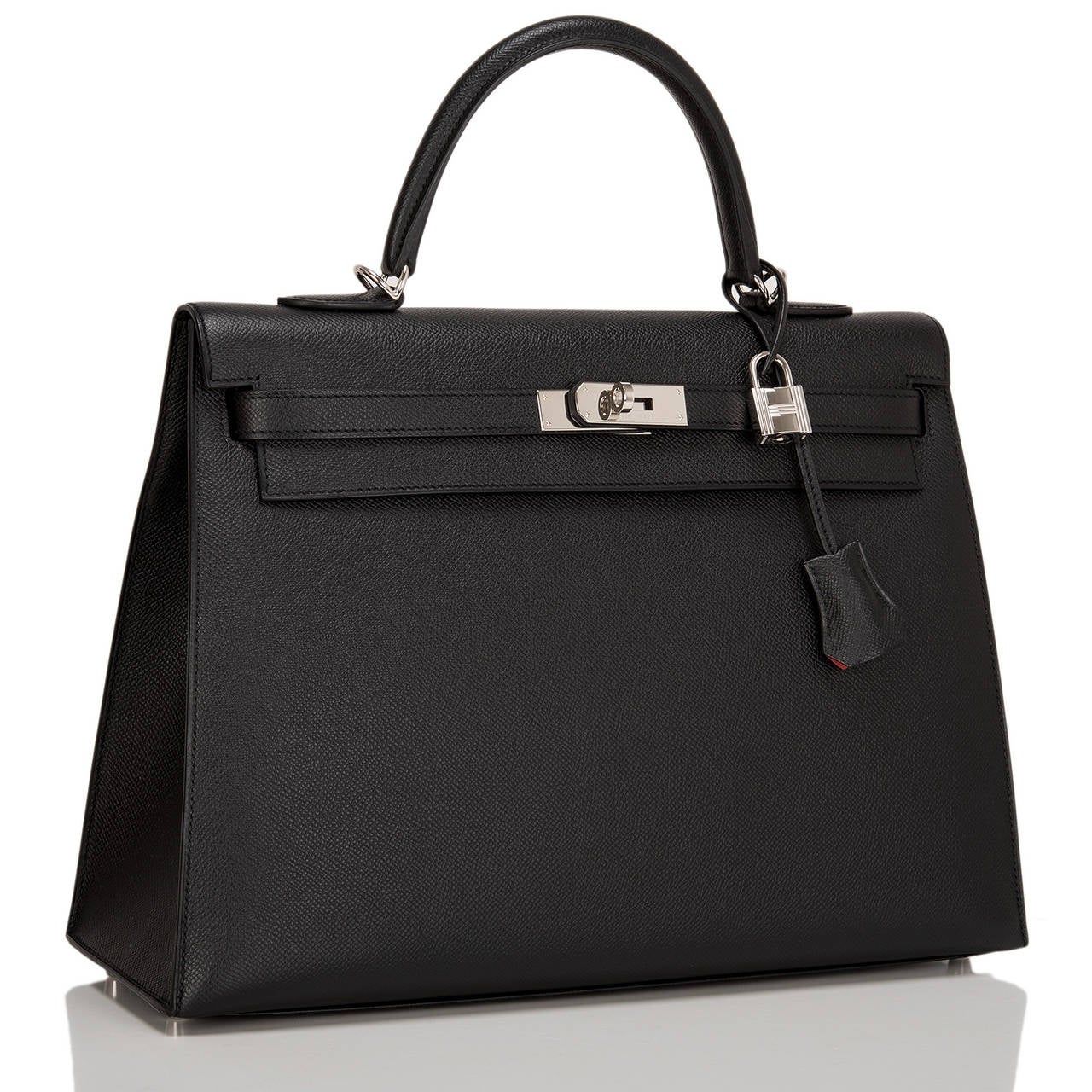 Hermes HSS Black And Rouge Casaque Epsom Sellier Kelly 35cm at 1stdibs