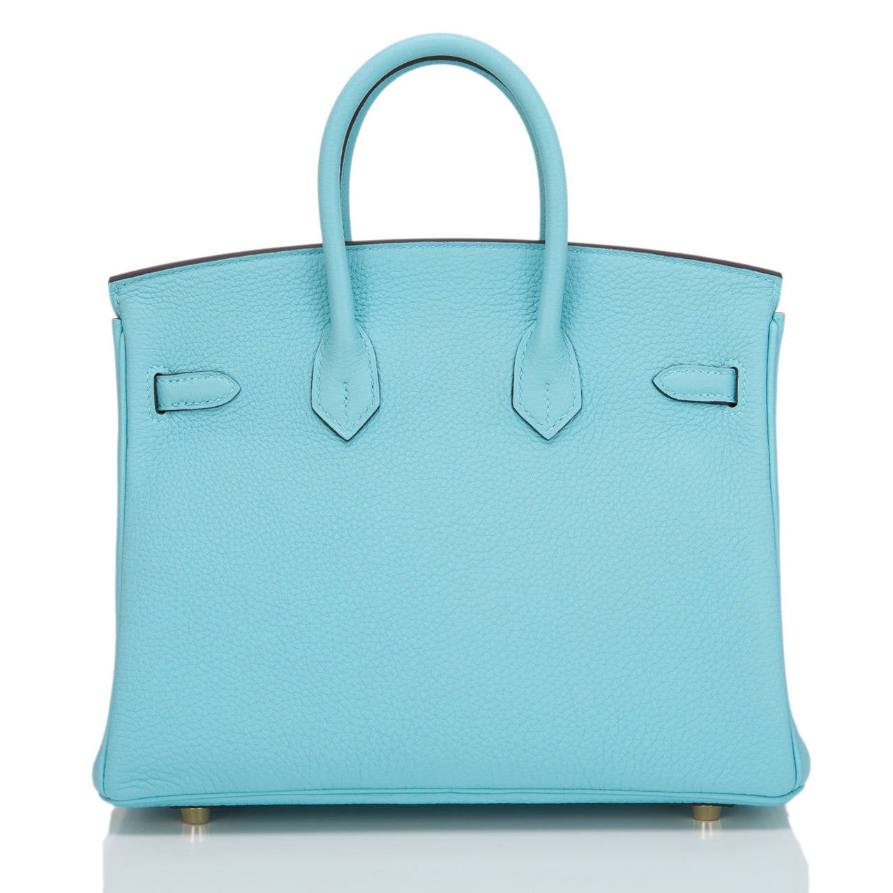 Hermes Blue Atoll Togo Birkin 25cm Gold Hardware In New Condition For Sale In New York, NY