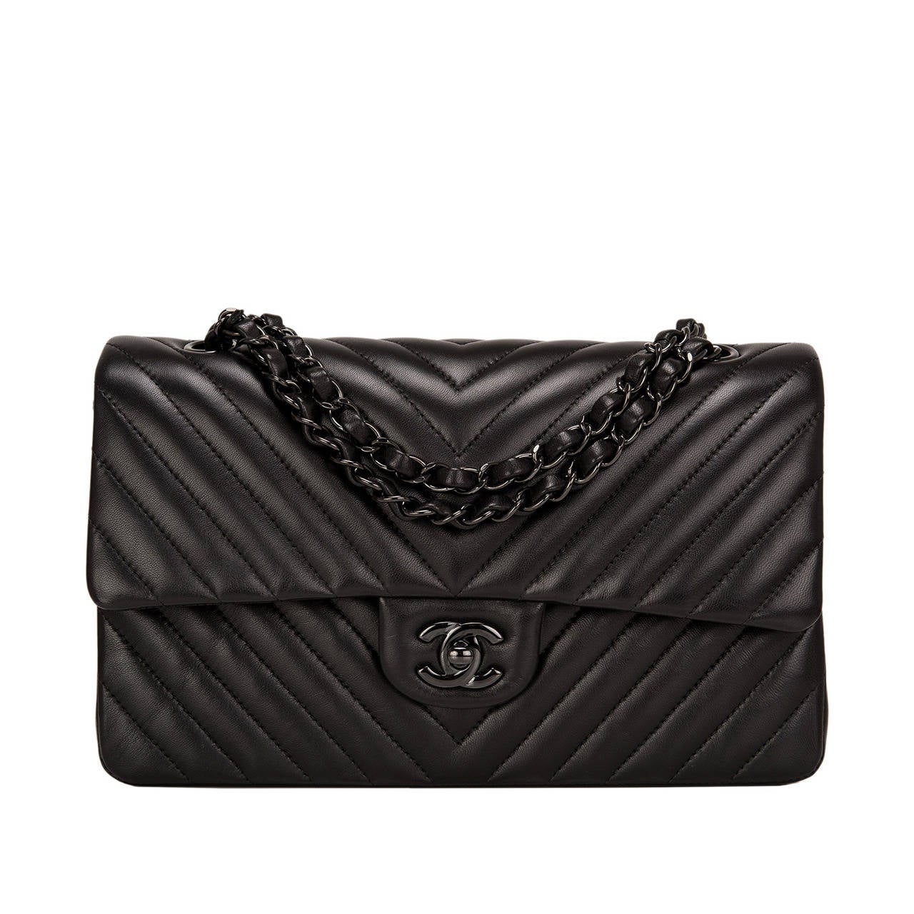 all black chanel flap bag