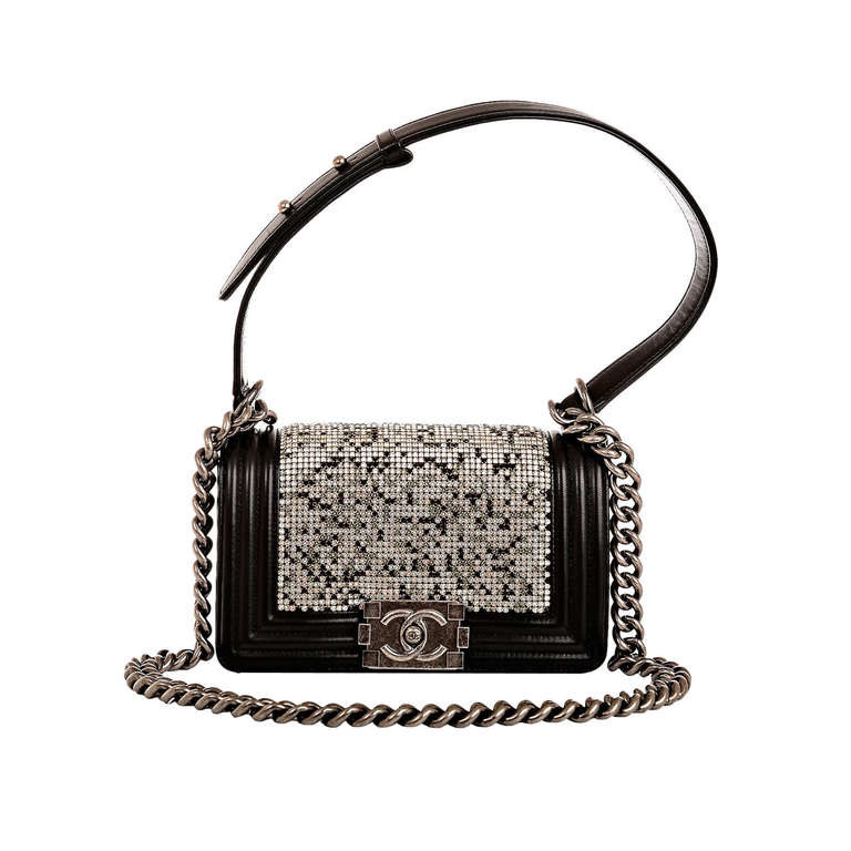 Chanel Limited Edition Strass Rhinestone Small Boy Bag