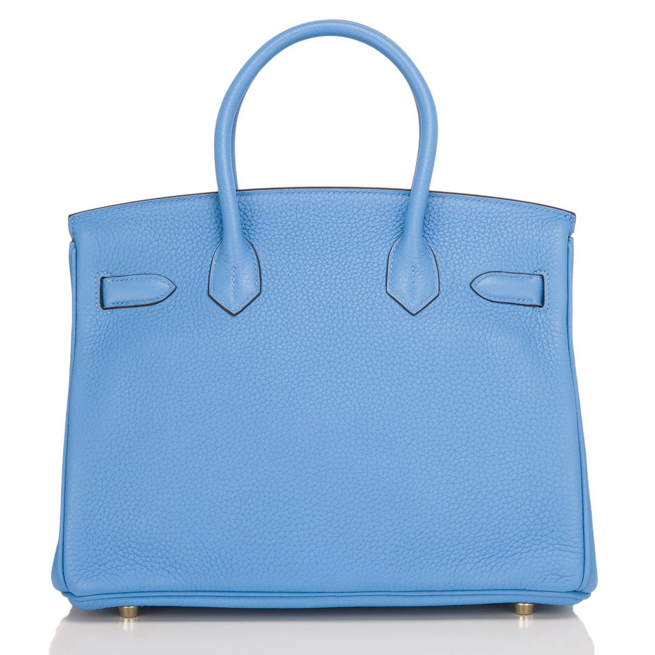 Hermes Blue Paradise Clemence Birkin 30cm Gold Hardware In New Condition In New York, NY
