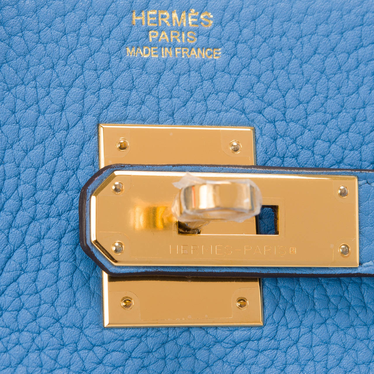 Hermes Blue Paradise Clemence Birkin 30cm Gold Hardware 1