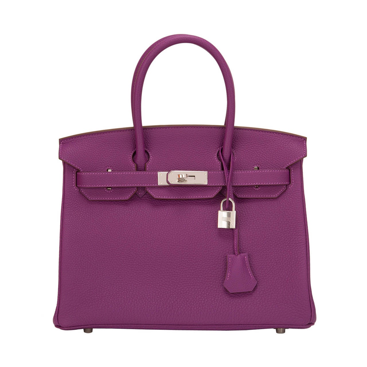 Hermes Anemone Togo Birkin 30cm Palladium Hardware For Sale