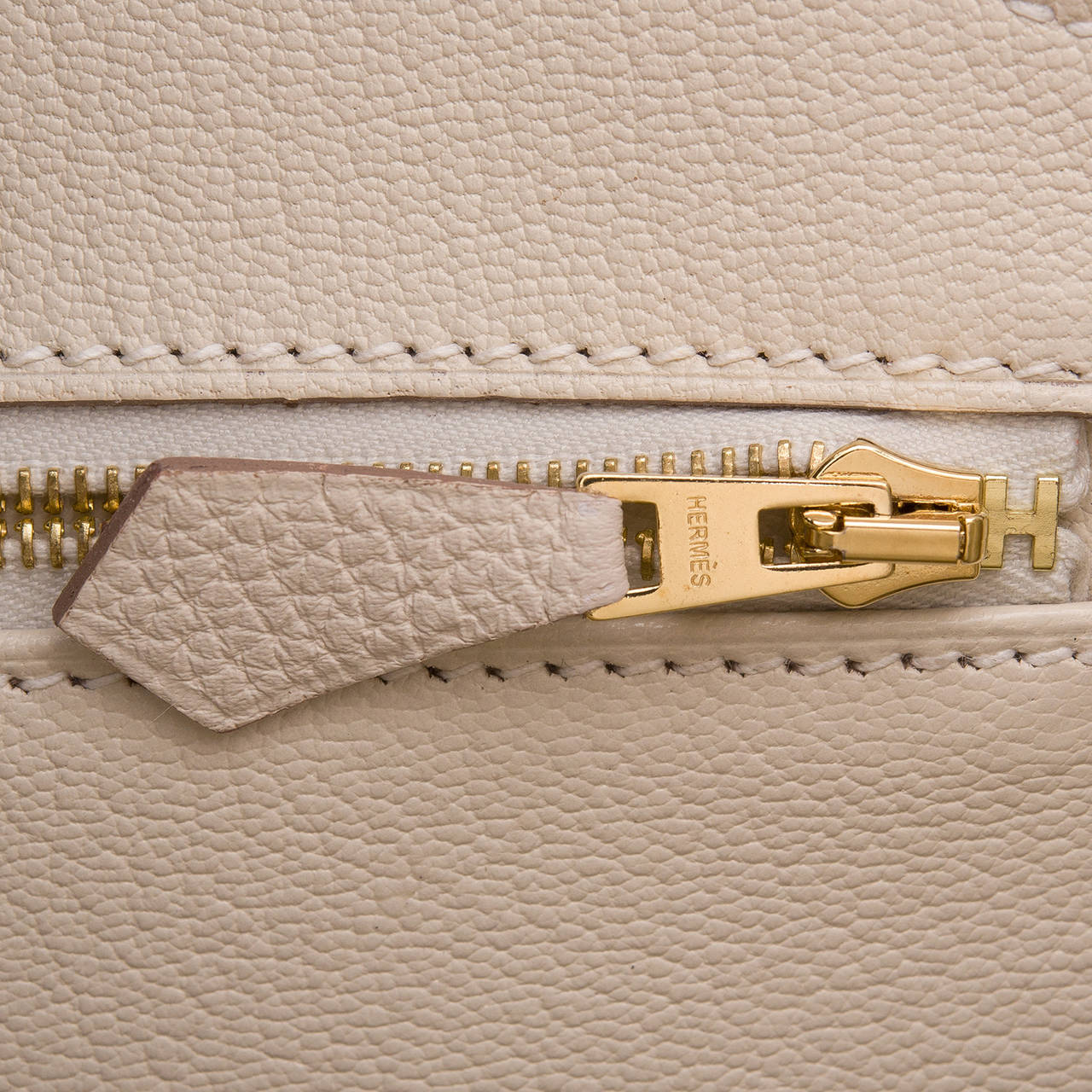 Hermes 35cm Birkin Bag Craie Togo with Gold Hardware Never Carried  