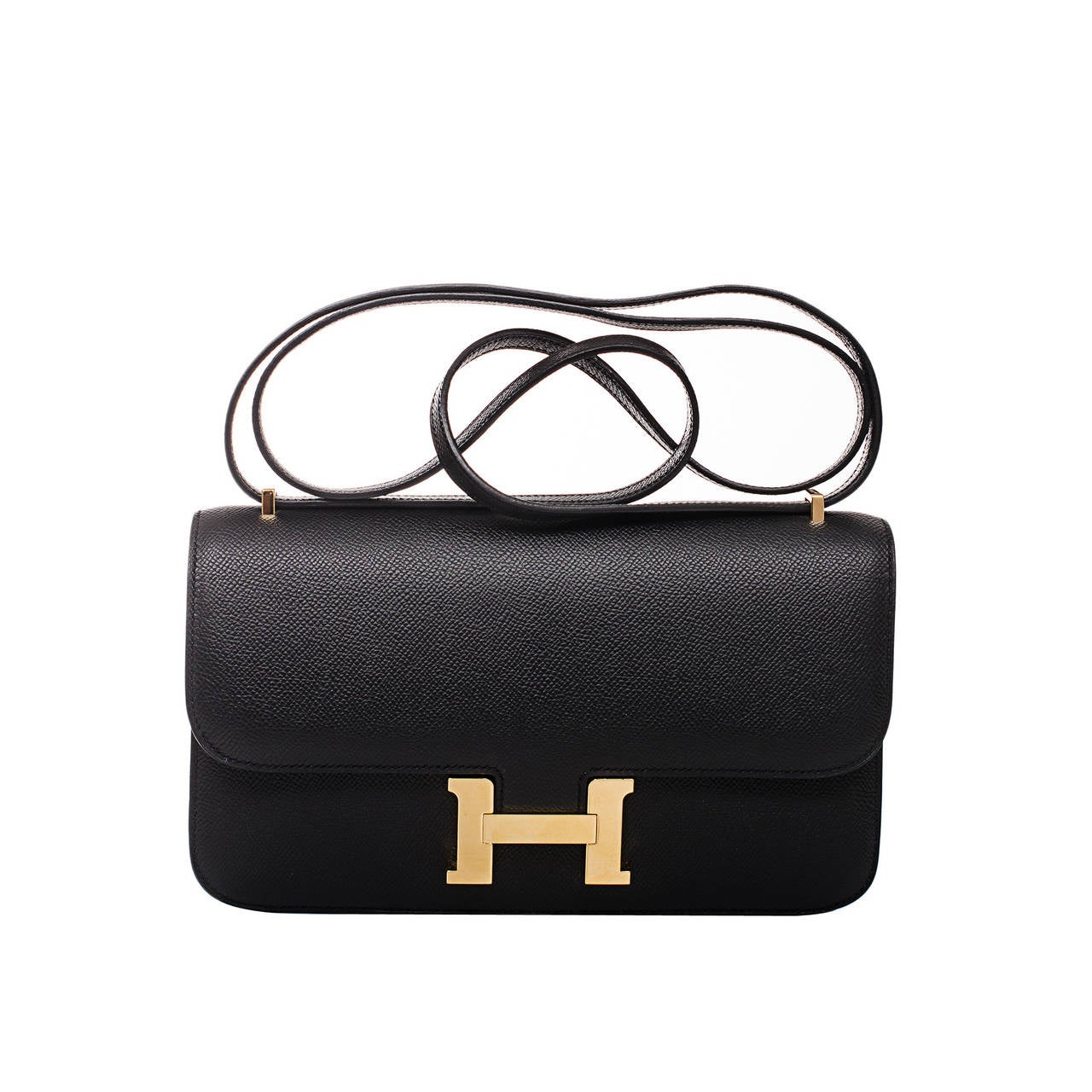 Hermes Black Epsom Constance Elan 25cm