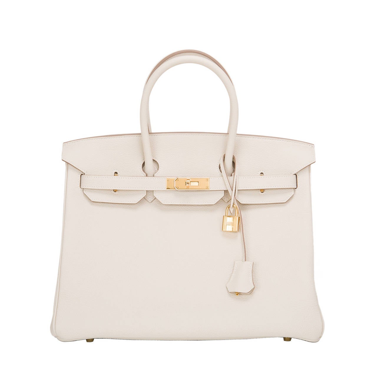 Hermes Craie Togo Birkin 35cm Gold Hardware For Sale at 1stdibs