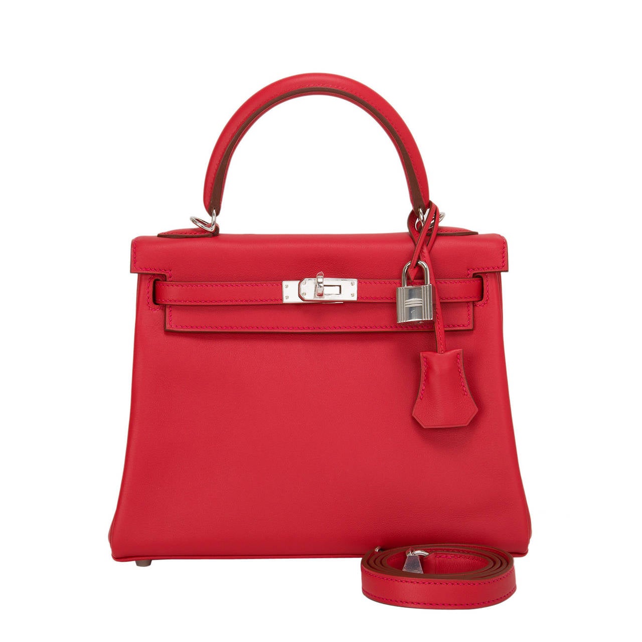 Hermes Vermillion Swift Kelly 25cm