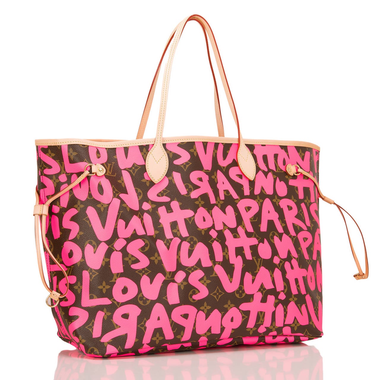 Louis Vuitton Pink Monogram Graffiti Neverfull GM