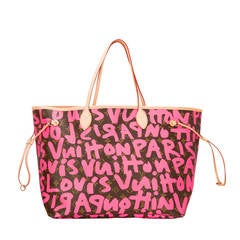 Louis Vuitton Pink Monogram Graffiti Neverfull GM