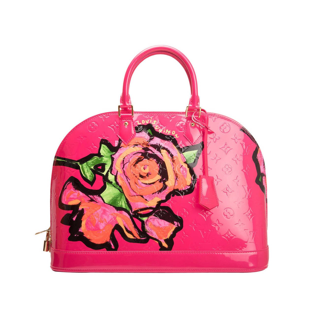 Louis Vuitton Rose Pop Monogram Vernis Roses Alma GM