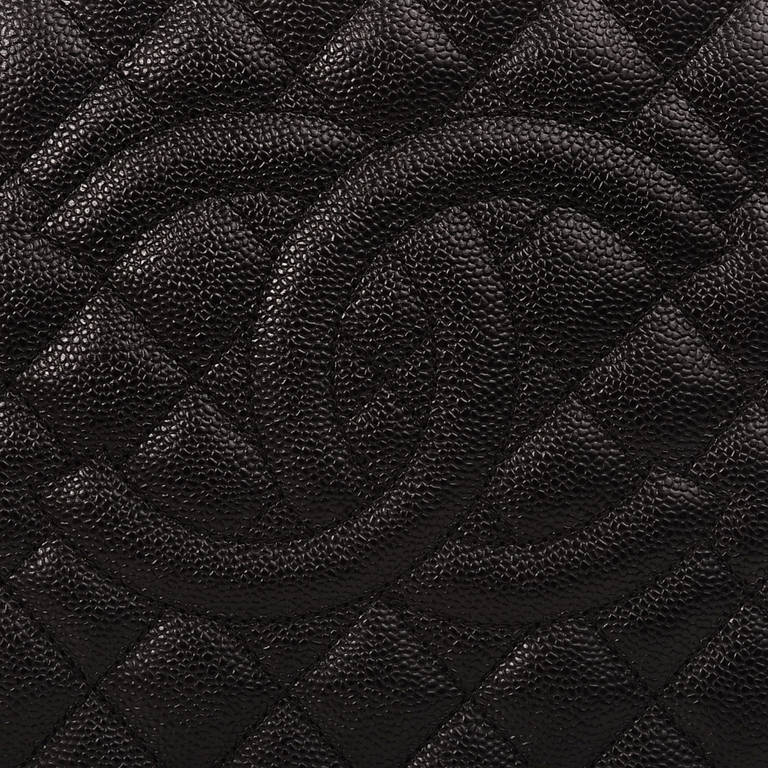 Chanel Black Quilted Caviar Grand Shopper Tote (GST) Bag with Gold Hardware 2