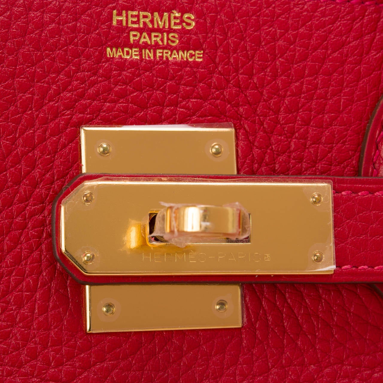 Women's Hermes Rouge Casaque Leather Birkin 30cm Gold Hardware