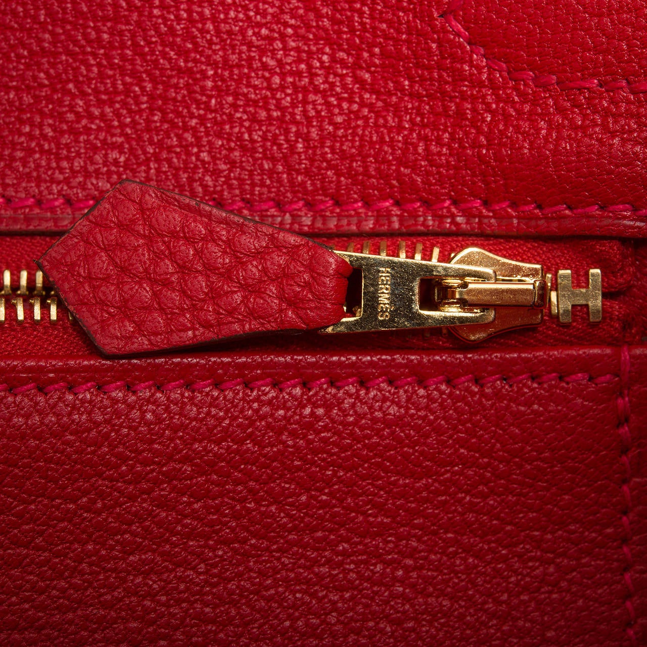 Hermes Rouge Casaque Leather Birkin 30cm Gold Hardware 2