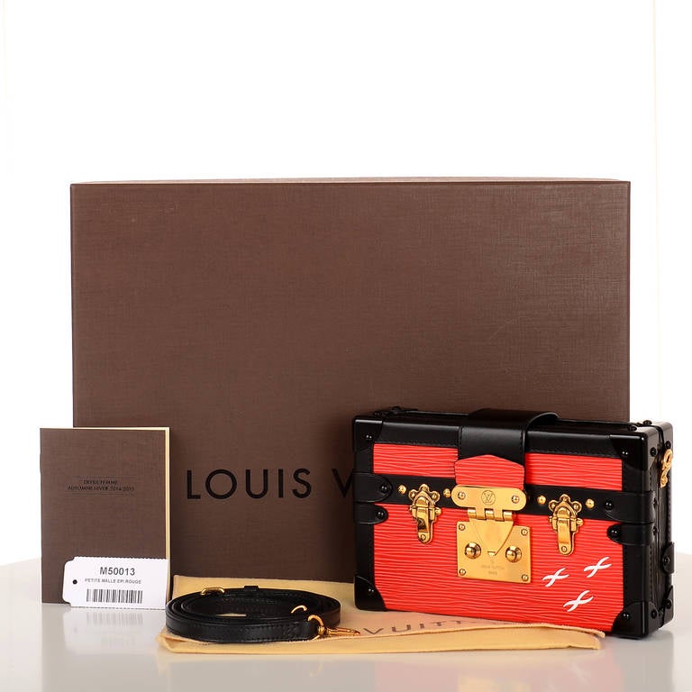 Louis Vuitton Red Epi Petite Malle 5