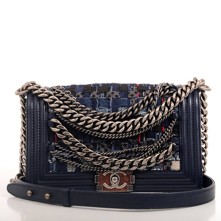 Chanel navy blue limited edition tweed 