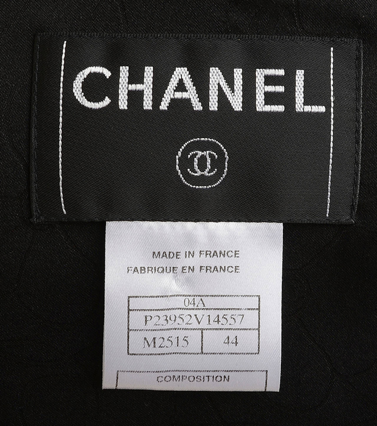 Chanel 04A Black And Gold Lame Evening Coat Fr 44 US 12 For Sale 1