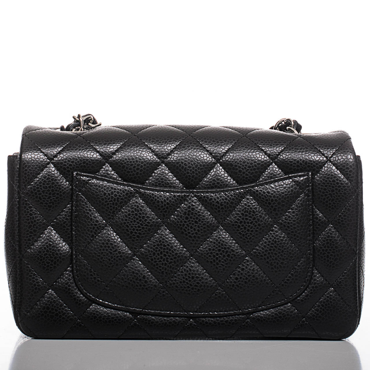 Chanel Black Quilted Caviar Small Classic 2.55 Flap Bag In New Condition In New York, NY