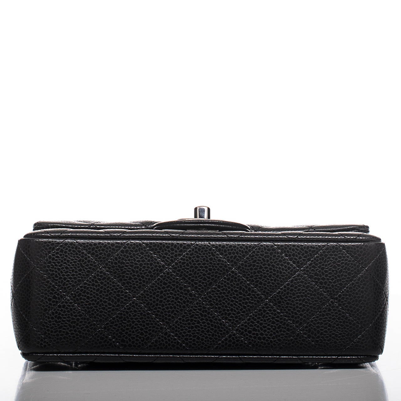 Women's Chanel Black Quilted Caviar Small Classic 2.55 Flap Bag