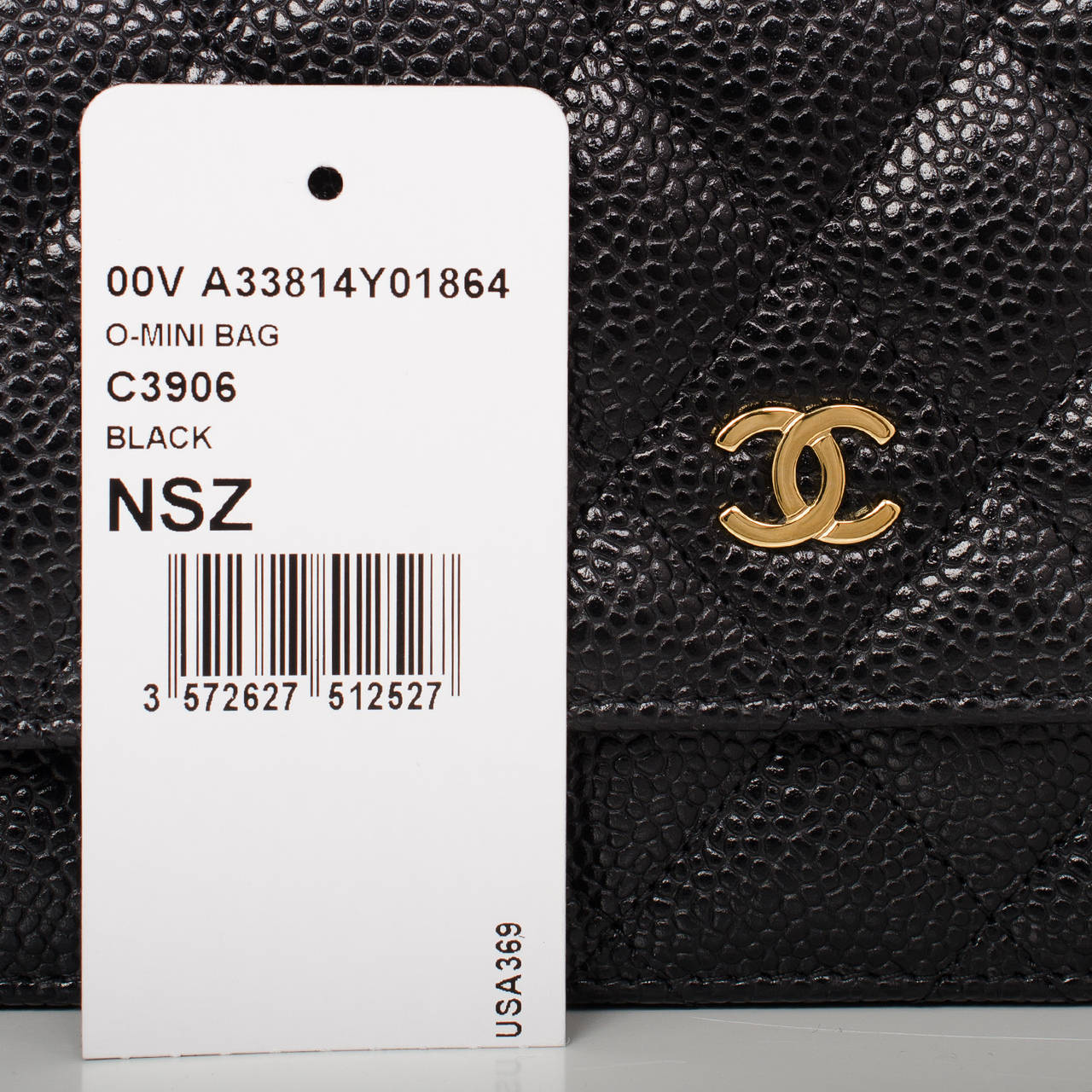 Chanel Black Classic Quilted Caviar Wallet On Chain (WOC) 3