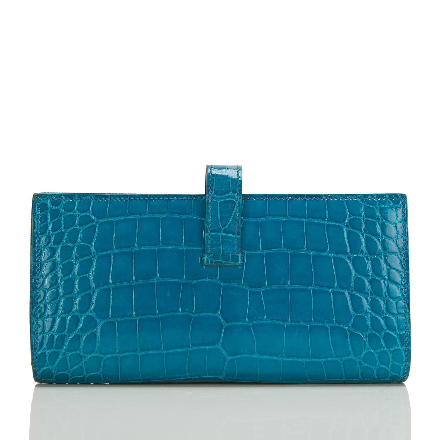hermes blue alligator wallet