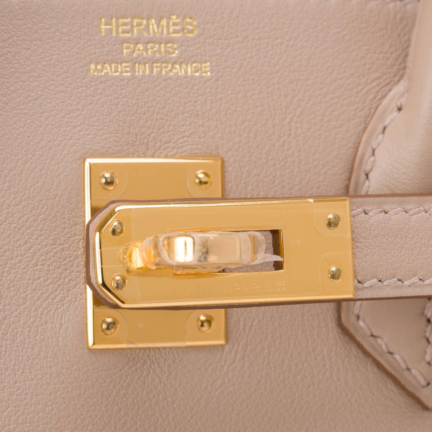 Hermes Argile Swift Birkin 25cm Gold Hardware 1