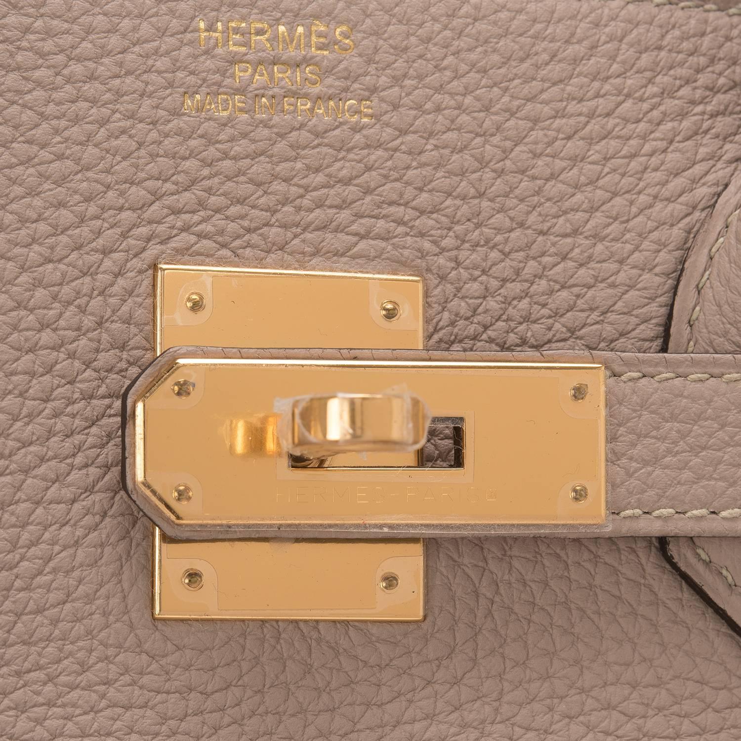 Hermes Birkin Bag 35cm Gris Tourterelle Togo Gold Hardware